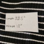 Wild Fable Black and White Striped Ribbed Knit V-Neck Mini Dress Size XL Photo 1