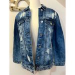 Jaase Embroidered Boho Denim Jean Jacket M Photo 3