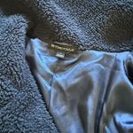 Beyond Yoga  Navy Blue Sherpa Long Pea Coat Women's Large Cozy‎ Teddy Fleece Photo 3