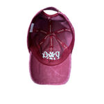 Women's Dog Mom Hat Maroon Embroidered Distressed Cotton Denim Baseball Cap Red Photo 4