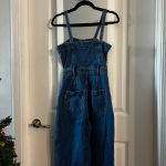 Paige  Denim Belted Button-Front Jumpsuit – Size 0 Photo 6