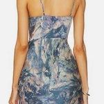 Michael Costello x REVOLVE Banks Mini Dress in Oil Abstract Print Photo 1