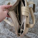 Attention  Bamboo Trim Tan Vegan Leather Handbag New With Tags Photo 4