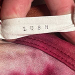 Lush Clothing Lush Maroon Orange‎ Tie-Dye Cropped Long Sleeve TShirt Size Medium Creative Boho Photo 2