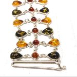 Sterling Silver Baltic Amber, lace bracelet, 28.5g Photo 7