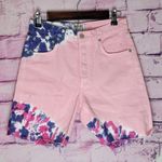 AGOLDE  PINK CUSTOM TIE DYE RAW HEM BERMUDA SHORTS SAMPLE STYLE 25 Photo 0