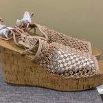 Wild Pair Blush Tie-Up Platform Wedges Photo 3
