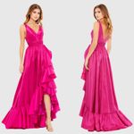 Mac Duggal NWT 67835 Pink Taffeta High Low Ruffle Gown Size 8 Photo 1
