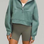 Lululemon  Scuba Oversized 1/2 Zip Hoodie Tidewater Teal Size M/L Photo 0