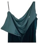 After Six NWT One Shoulder Spaghetti Strap Velvet Maxi Gown Dress 6 Evergreen Photo 8