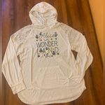 Disney  Alice in Wonderland hoodie XL (15/17) white sheer lace shoulders light Photo 0