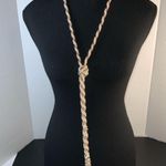 Evolution  by Cyrus button sleeve open front cardigan small & 2 vintage necklace Photo 9