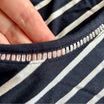 Tommy Hilfiger  Striped Scoop Embellished Neck T-Shirt, Navy, White, Size L Photo 5