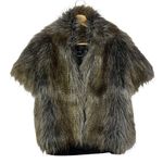Dolce Vita Brown Full Zip Faux Fur Short Sleeve Jacket XS/S Photo 0