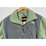 The North Face Denali Fleece Jacket Sage Green Gray Full Zip Logo Women's Small Photo 2