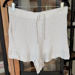 Aerie  crochet knit shorts high rise waisted coverup swim beach pool pointelle Photo 0