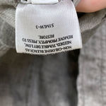 Eileen Fisher  Petite Grey Lagenlook 100% Linen Long Sleeve Button Up Shirt Sz MP Photo 4