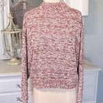 Pink Rose Popcorn Sweater Crop Mock Neck Blush & Bloom Womens Medium New Photo 3