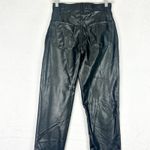 Abercrombie & Fitch Curve Love Vegan Leather Ankle Straight Pant 2 Short NWT Photo 6