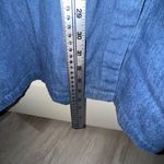 Mosaic Embroidered Denim holiday Dress with Red Buttons Blue Size 16 Photo 3