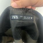 ZARA waxed pleated skirt dark grey size small new Photo 6