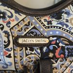 Jaclyn Smith Floral Paisley Shoulder Bag Handbag Purse Canvas Faux Leather Trim Photo 2
