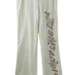 Yigal Azrouël Embellished Sequin Cut Out Flat Front Straight Leg Trousers Size 4 Photo 0