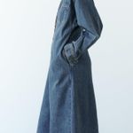 ZARA Dress oversize midi denim jeans long sleeve collar casual Photo 4