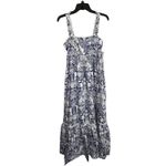 The White Lotus x Aqua Maxi Dress Blue White Print Sleeveless Pockets XS Photo 9