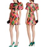 Rebecca Vallance Copacabana Shimmer Geo Mini Dress Size 0 NWT Black Photo 2