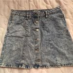 Refuge Blue Denim  Mini Skirt Photo 0