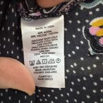 Loft  Kimono, lightweight, navy blue with dots and flowers, sewn arm holes Photo 2