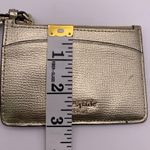 Kate Spade New York Gold Metallic Card Holder Coin Purse Keychain Photo 3
