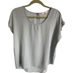 Olive & Oak ‎ Womens Top Blouse Blue Short Sleeve Relaxed Fit XL Extra Large Photo 0