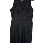 London Style Black Sleeveless V-Neck Leopard Print Sheath Dress Women Sz 12 Photo 0