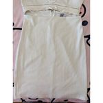 Tiger Mist ‎ Mini Dress with Bows White Size Medium Bodycon Ribbed Photo 5