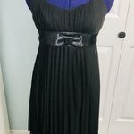 Love Tease Black Pleated Chiffon Halter Dress with Bow Size 7 Photo 0