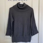 EUC | Spring & Mercer women’s cowl neck cropped sleeve soft knit sweater — large Gray Photo 0