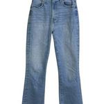 Mother The Hustler Ankle Fray Jeans Size 26 Limited Edition Blue Raw Hem Stretch Photo 0