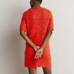 NWT Boden Claudia Knit sweater chunky crochet bobble mini dress orange red fall Size 6 Photo 2
