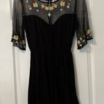 True Destiny black sheer embroidered dress S Photo 0