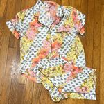 Victoria's Secret NWT  polyester satin floral pajama short set size M Photo 0