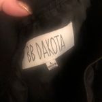 BB Dakota  TIERED RUFFLE PLEATED BLACK LINED TWEE SOFTGIRL SKIRT L Photo 3