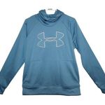 Under Armour  Big Logo Blue Fleece Long Sleeve Hooded Sweatshirt 1318396 Size L Photo 0