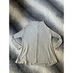 Free People Lovers Rib Gray Slouchy Thermal Pullover Cowl Neck Top Size Medium Photo 3