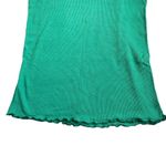 Three Dots  Kelly Green Lettuce‎ Hem Ribbed Tank Size XL Photo 2