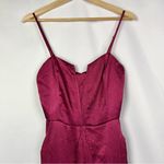 Lush Clothing Boutique Lush Hot Pink Satin Cut Out Wide Leg Jumpsuit S Photo 2