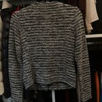 H&M Black & White Tweed Style Zip Up Blazer Style Sweater Photo 3