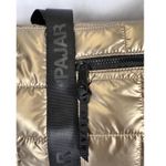 Pajar  Tuios Quilted Tote Bag Gold Metallic Nylon Shoulder Bag Photo 3