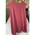 J. Jill Tunic Tank Top Medium Sleeveless Stretch Summer Rayon Flowy Wine Beach White Photo 3